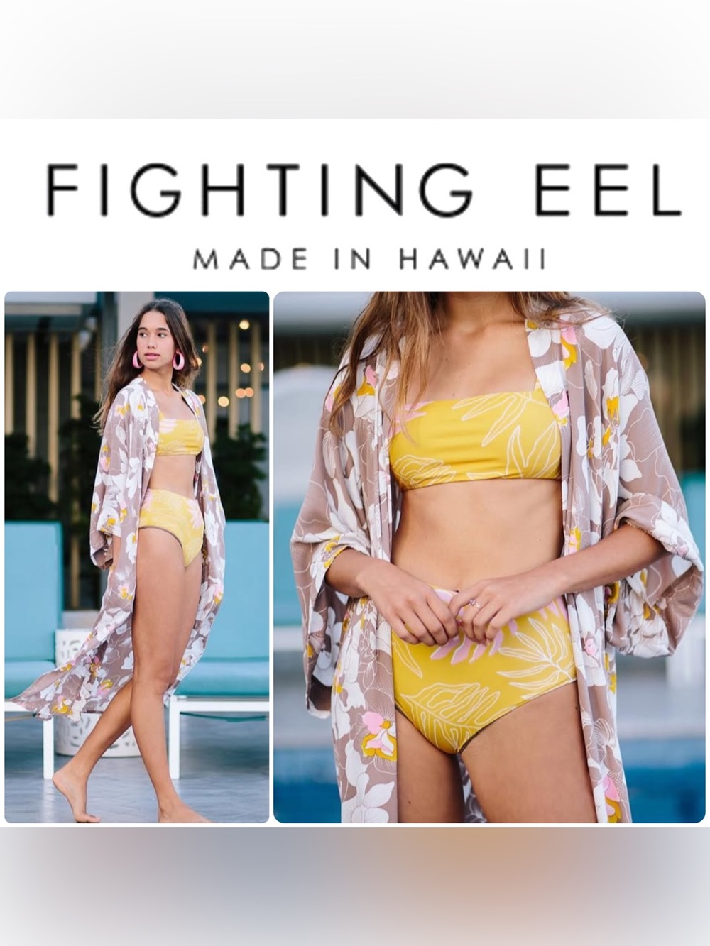Fighting Eel Ava Sky ✨ Hawaii • Kaftan Osaka • One Size • Mochaccino Oasis